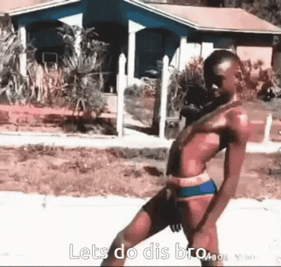 Shirtless Man Dancing Lets Do Dis Bro GIF