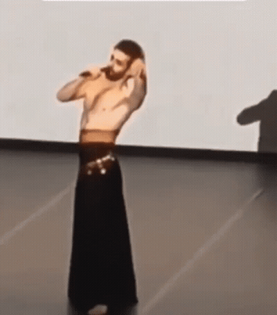 Shirtless Man Dancing On Stage GIF