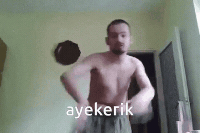 Shirtless Man Dancing With Ayekerik GIF