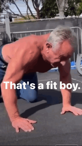 Shirtless Man Doing Push Ups GIF