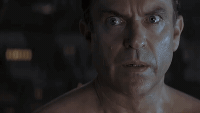 Shirtless Man Eyes Wide Open Mouth Open GIF