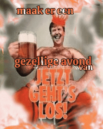 Shirtless Man Holding Beer Maak Er Een GIF