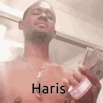 Shirtless Man Holding Money And Pills GIF