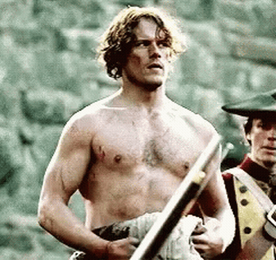 Shirtless Man Holding Sword GIF