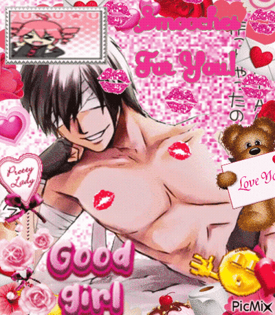 Shirtless Man Holding Teddy Bear Love You Sign GIF