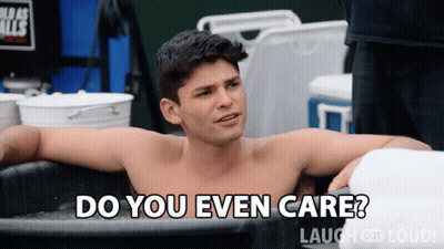 Shirtless Man In Bathtub Saying Do You Even Care GIF