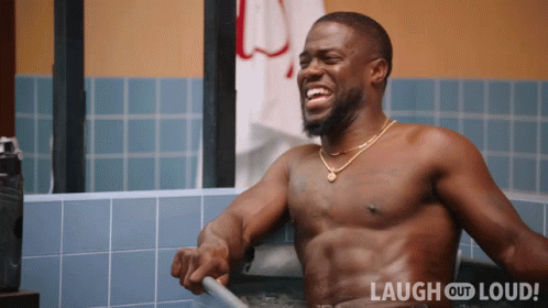 Shirtless Man In Bathtub With Laugh Out Loud GIF