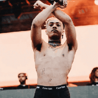 Shirtless Man In Calvin Klein Underwear Holding Microphone GIF