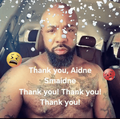 Shirtless Man In Car Saying Thank You GIF