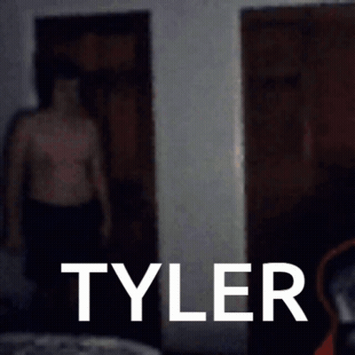 Shirtless Man In Dark Room Tyler GIF