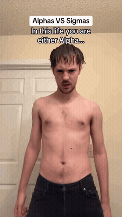 Shirtless Man In Front Of Door Alpha Sigma Caption GIF