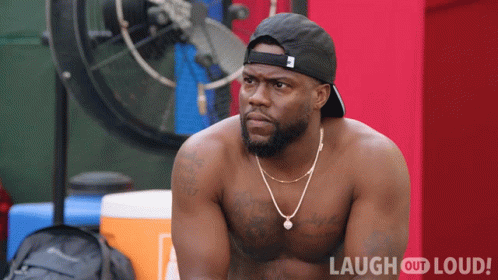 Shirtless Man In Front Of Red Wall Laugh Out Loud GIF
