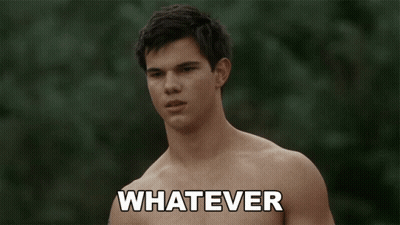Shirtless Man In Front Of Whatever Sign GIF