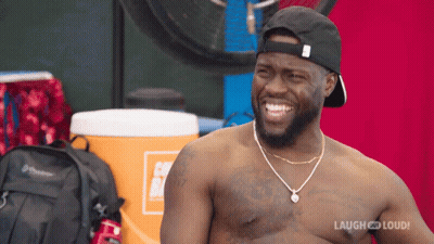 Shirtless Man In Hat And Necklace By Home Depot Cooler GIF