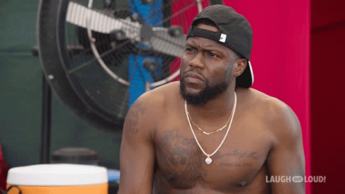 Shirtless Man In Hat And Necklace Laugh Loud GIF