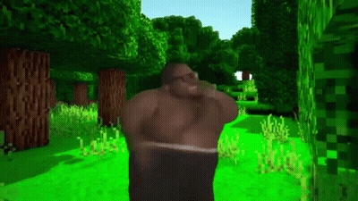Shirtless Man In Lush Green Forest Video Game GIF