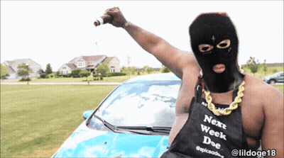 Shirtless Man In Mask And Apron Saying Next Week Doe GIF