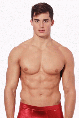 Shirtless Man In Red Calvin Klein Boxers GIF