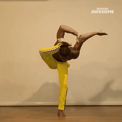 Shirtless Man In Yellow Pants Dancing GIF