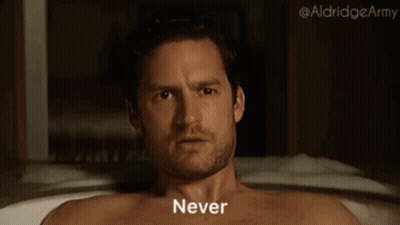 Shirtless Man Laying In Bathtub Saying Never GIF