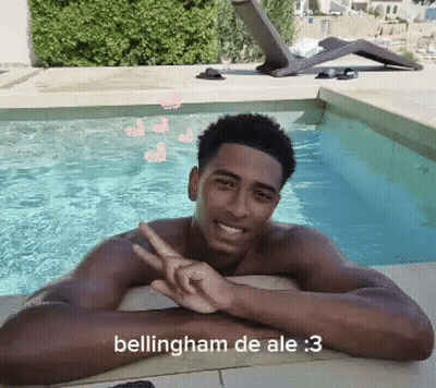 Shirtless Man Laying In Pool Bellingham De Ale 3 GIF