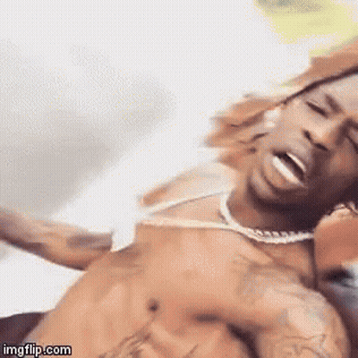 Shirtless Man Laying On Bed Mouth Open Eyes Closed GIF