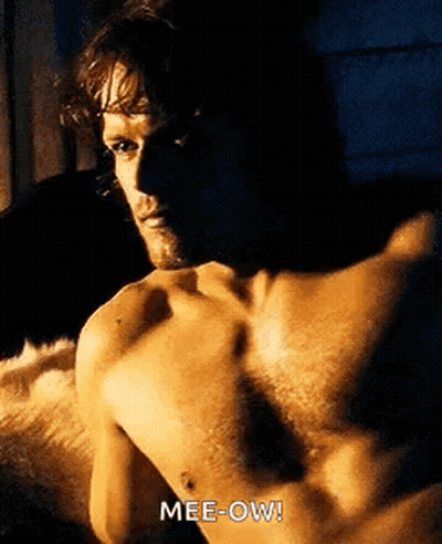 Shirtless Man Laying On Bed With Furry Pillow GIF