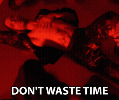Shirtless Man Laying On Floor Don't Waste Time GIF