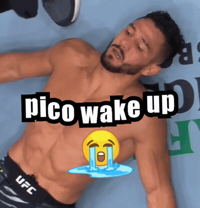 Shirtless Man Laying On Ground With Pico Wake Up GIF