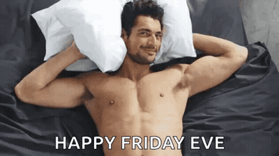 Shirtless Man Lying On Bed With Pillows GIF