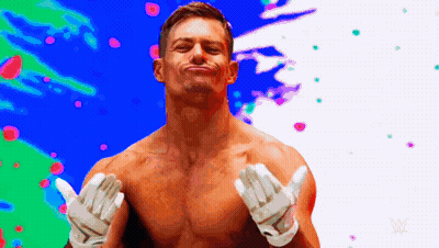 Shirtless Man Making Funny Face With Hands In Air GIF