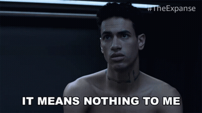 Shirtless Man Neck Tattoo Saying It Means Nothing GIF