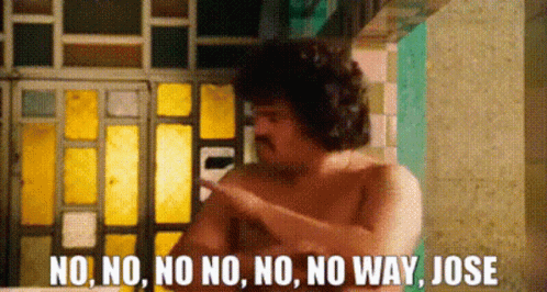 Shirtless Man No No No No Way Jose GIF