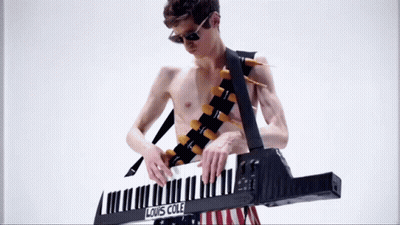 Shirtless Man Playing Keyboard Louis Cole GIF