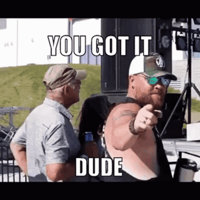 Shirtless Man Pointing At Crowd GIF