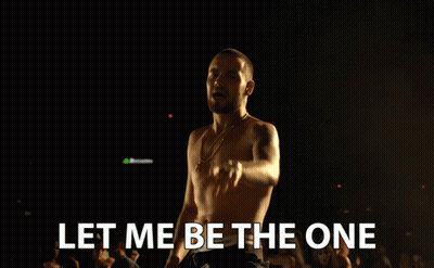 Shirtless Man Pointing Let Me Be The One GIF
