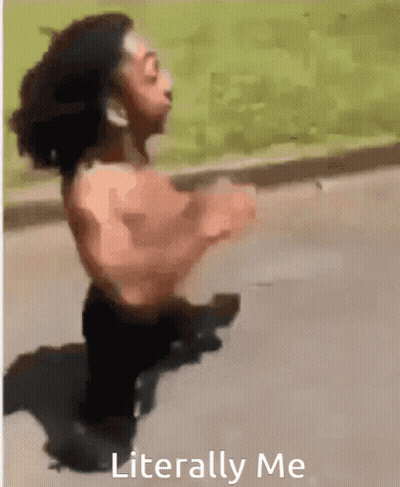 Shirtless Man Running Saying Literally Me GIF