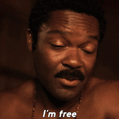 Shirtless Man Saying Im Free GIF
