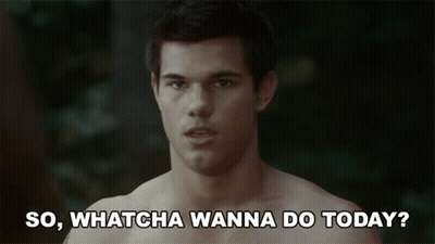 Shirtless Man Saying So Whatcha Wanna Do Today GIF