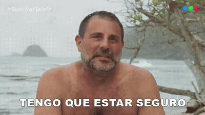 Shirtless Man Saying Tengo Que Estar Seguro GIF