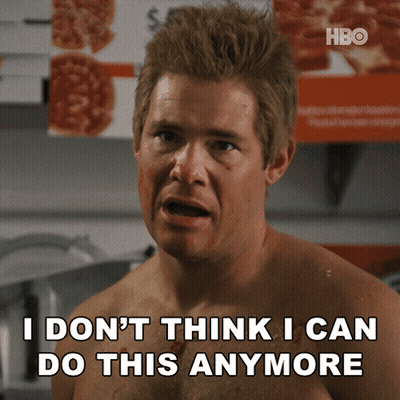 Shirtless Man Says I Don't Think I Can Do This Anymore GIF