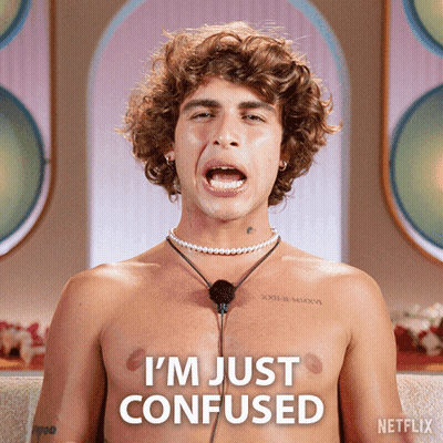 Shirtless Man Says I'm Just Confused GIF