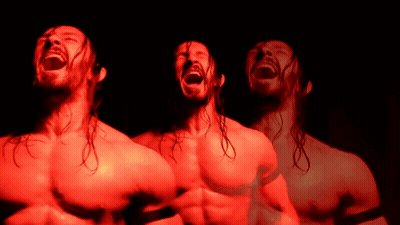 Shirtless Man Screaming In Red Light GIF