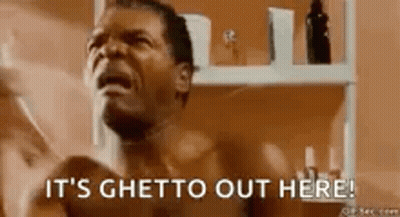 Shirtless Man Shouting In Front Of Mirror GIF