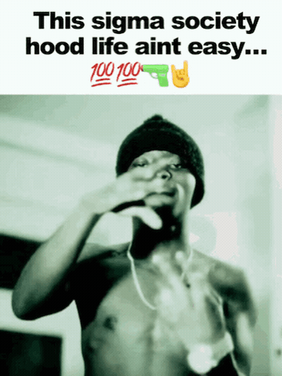 Shirtless Man Sigma Society Hood Life GIF