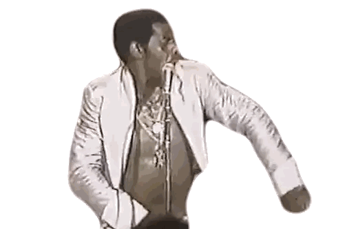Shirtless Man Singing Into Microphone Sticker