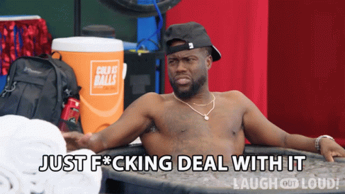 Shirtless Man Sits In Tub Just Fucking Deal With It GIF
