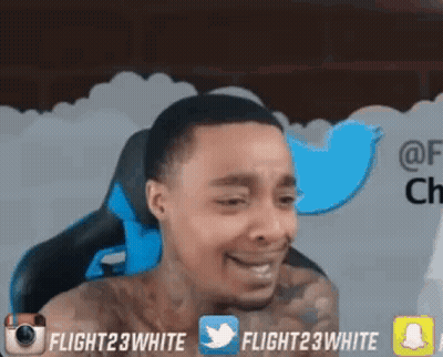 Shirtless Man Sitting With Social Media Icons GIF