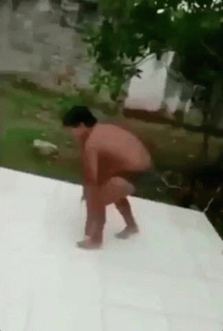 Shirtless Man Squatting GIF