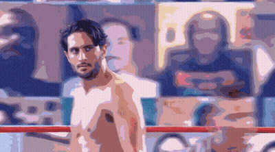 Shirtless Man Standing In Boxing Ring GIF
